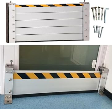 Reusable Flood Protection Barriers for Home Garage Front Door Gates, 3/4/5/6/7/8/9/10/11/12/13/14/15/16/17/18ft Long Detachable Aluminum Unit Module Design Flood Control BaffleH 3.3ft100cm