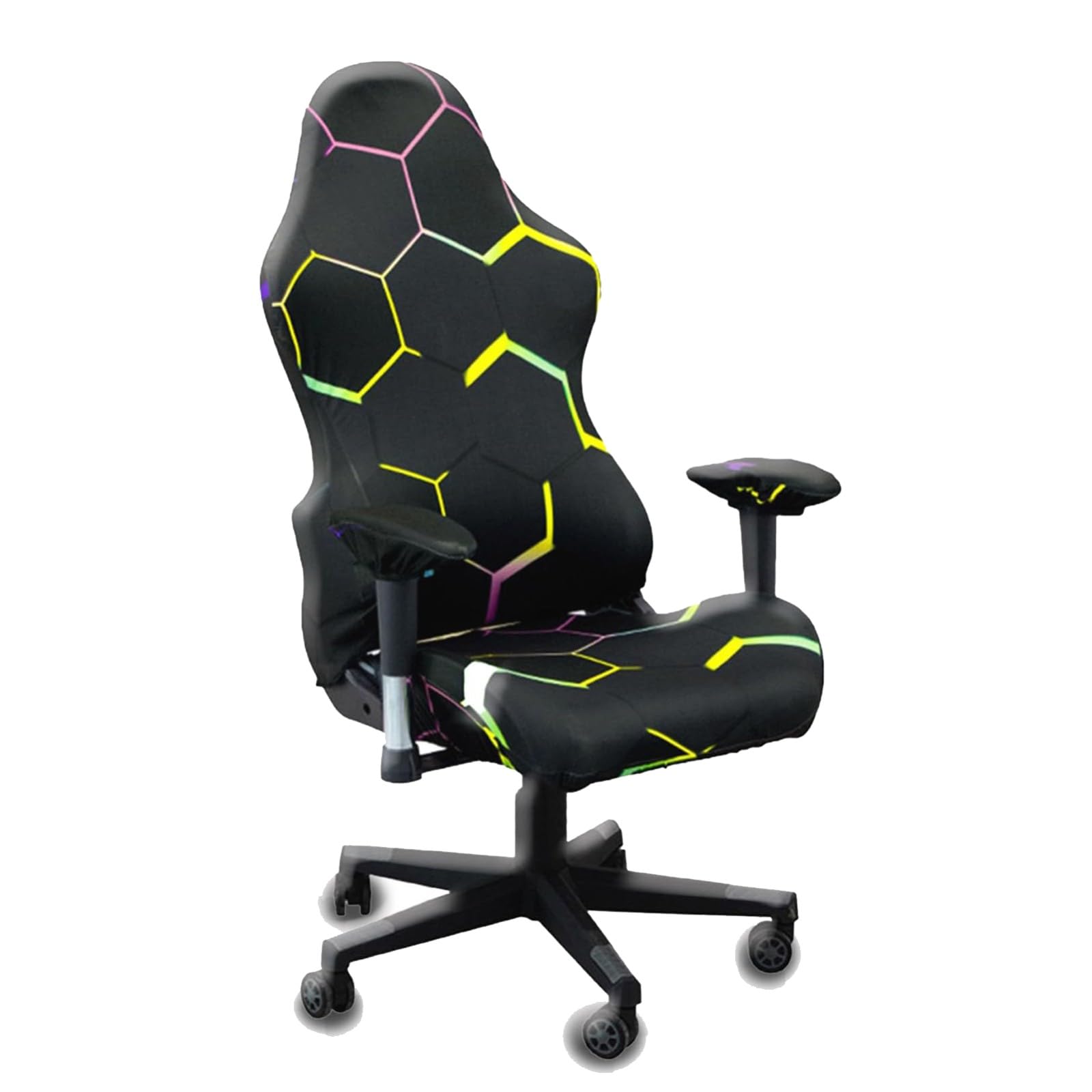 Tufkiss Gaming Chair Covers Slipcovers, 3d Printing Stretchable Elastic Computer Reclining Gaming Chair Seat Cover With Armrest Cover (No Chairs)(C)