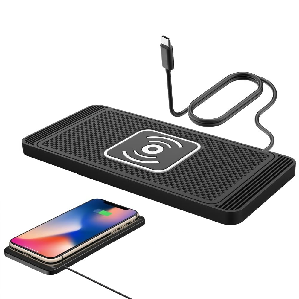 Caricatore Wireless Auto per MG2 2026,15W Tappetino di Ricarica Wireless Auto,Tappetino di Ricarica Rapida Antiscivolo,per iPhone,Samsung,Type C
