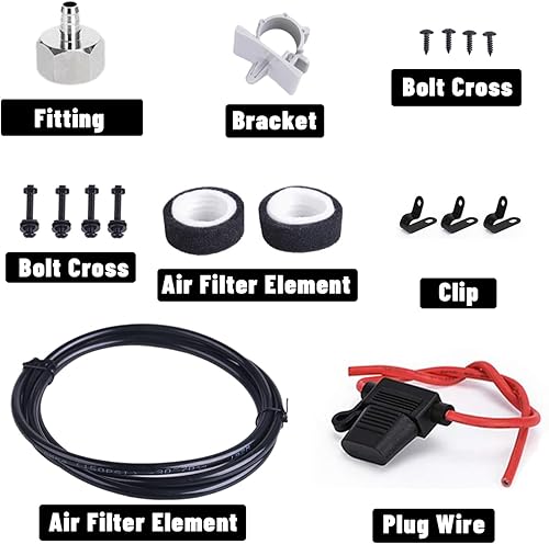 Miniatura 7 de Compresor de suspensión de paseo de aire 150PSICompresores de bocina de tren de aire de servicio pesado 14NPT 12V para bocinas de cochesistemas de