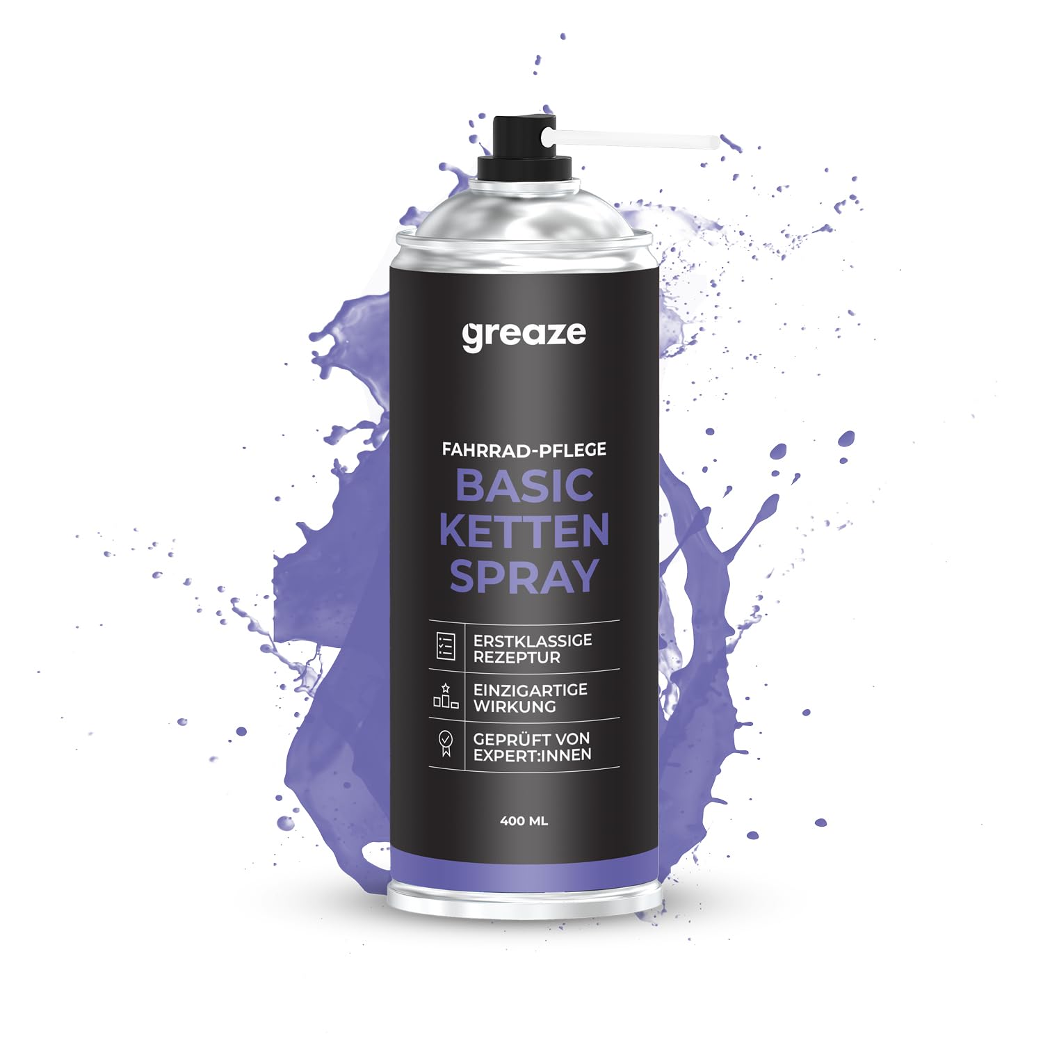 URBAN ZWEIRAD - Premium Kettenöl-Spray - Kettenspray Dryfluid - Fahrradketten Öl Kettenfett Langzeit-Schmierung für Schaltwerk und Kette - Kettenöl Fahrrad, MTB & Rennrad (400ml Kettenspray)