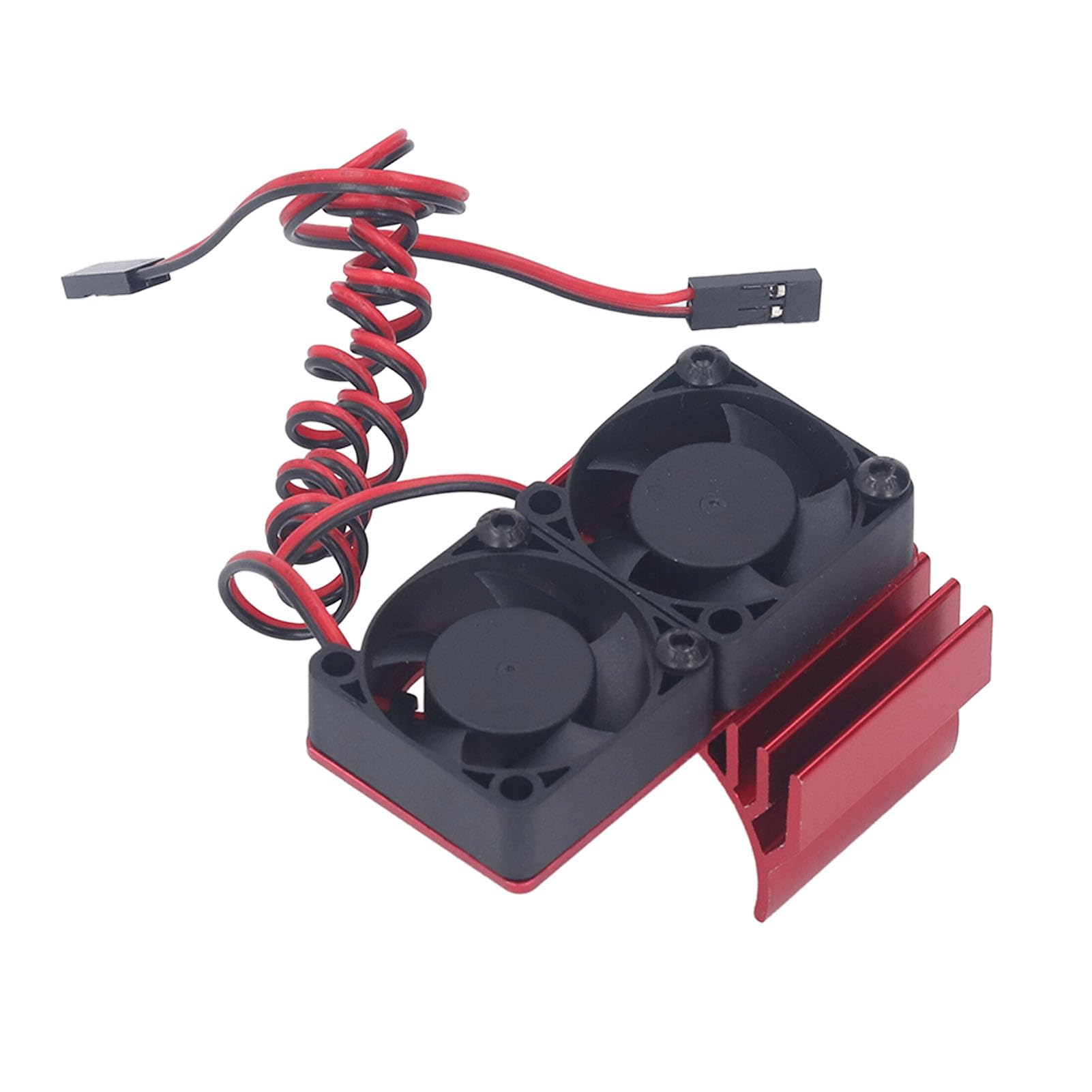 Topyond RC Lüfter, 5V RC Car Lüfter Fernbedienung, RC motorlüfter für Traxxas Slash 4x4 VXL, Aluminium, Wasserdicht, Traxxas Cooling Fan (Rot)