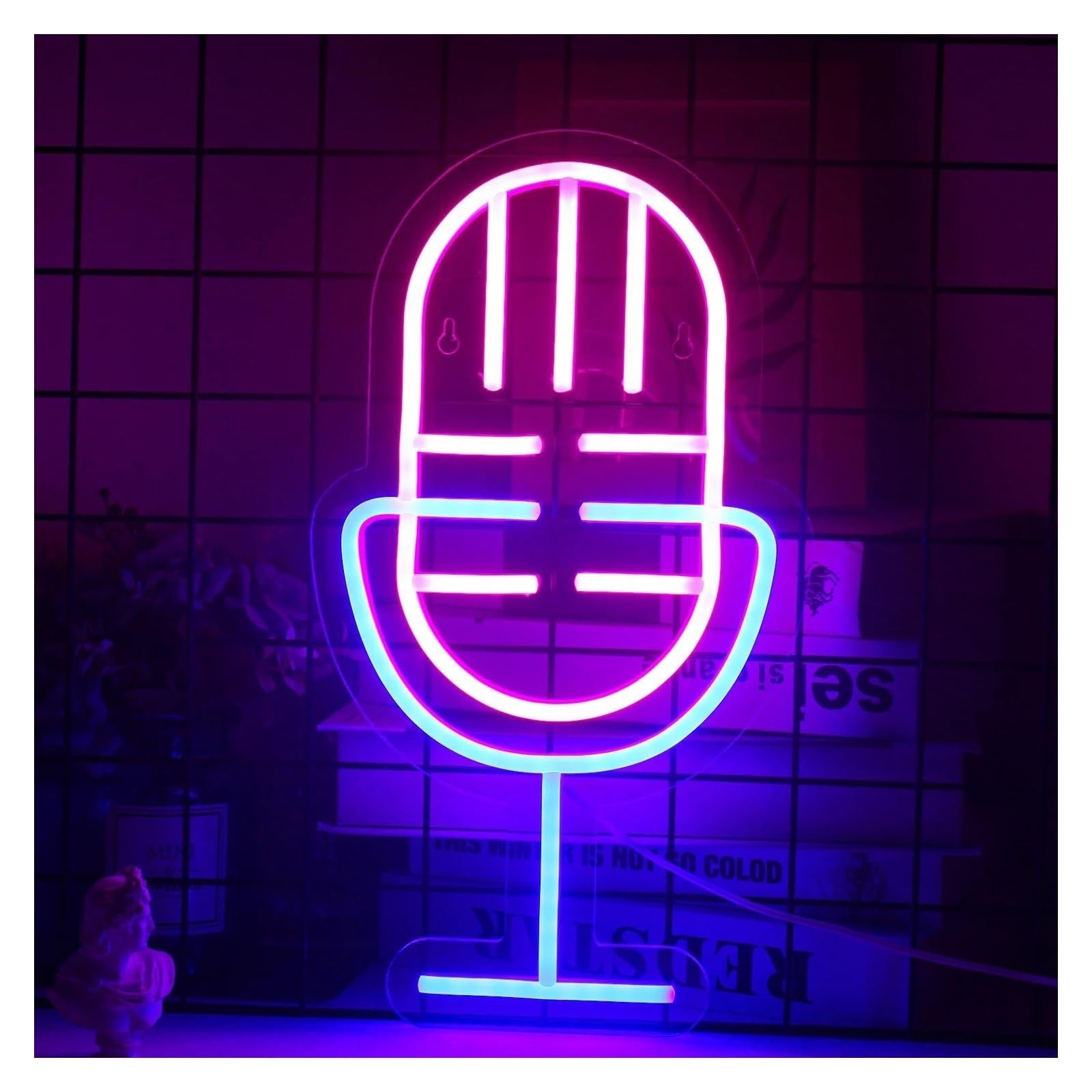 Letrero de neón Luces de neón para micrófonos para fiestas decoración luces para comedor dormitorio hogar pared bodas