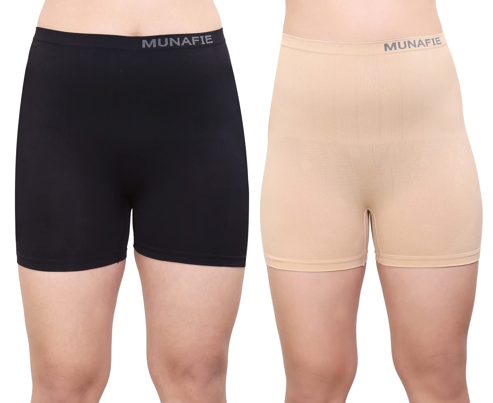 Women's Cotton Seamless High Waist Tummy Control Slimming Safety Shorts/Cycling Shorts Shapewear (Pack Of 2)-image-34