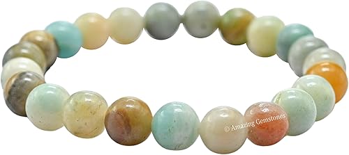 Miniatura 354 de Amazing Gemstone Pulsera de cristal para mujeres y hombres, pulsera de cristal curativo de protección, pulsera elástica con cuentas de piedras