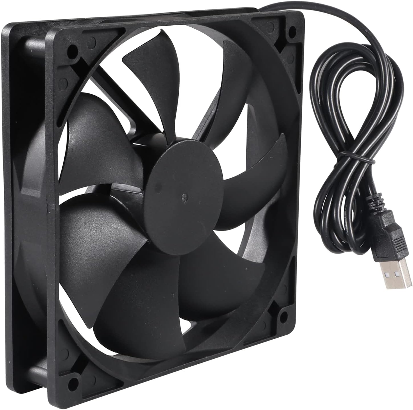 ELUTENG Ventilateur USB C Silencieux 120mm, Ventilateurs Boitier PC USB Type C Refroidissement pour Ordinateur Portable pour Boîtier PC PS5/PS4 Routeur TV Serveur Armoire AV Débarras Chaleur