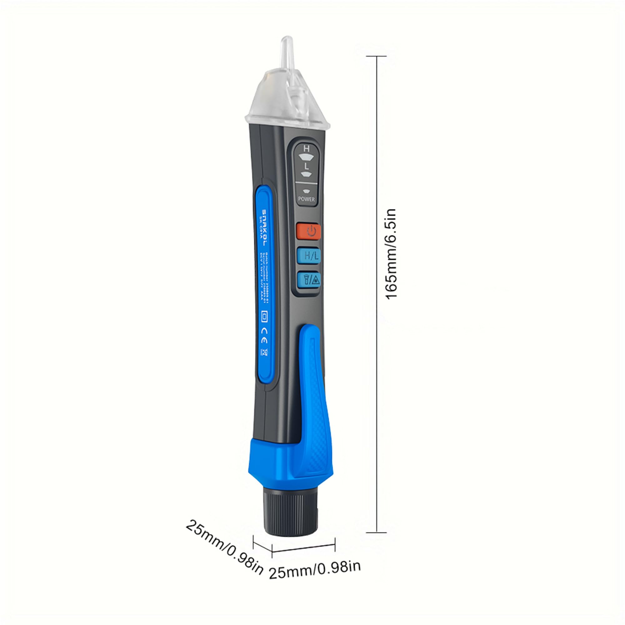 Non Contact Voltage Tester Pen, 12V-1000V AC Electrical Tester with Laser Position, Live Neutral Wire Detector, Wire Breakpoint Finder, Audible & Light Alarm, Flashlight, Auto Power Off — Amazon image 7
