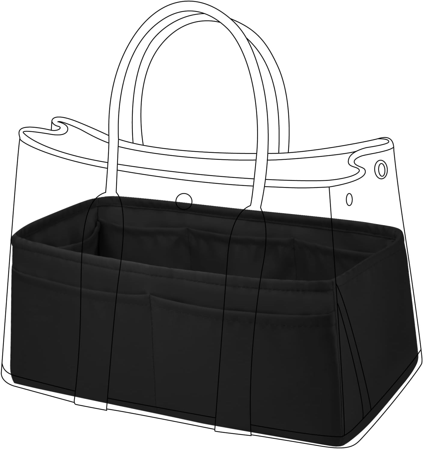 DGAZ custom purse organizer insert for Garden Party bags,offering 32 colors to choose from,silk,for women