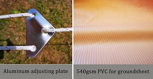 Miniatura 4 de CACKOK Tienda de campaña de lona con gato de estufa tienda de campaña impermeable tienda de campaña familiar tienda de lona de lujo para fiestas