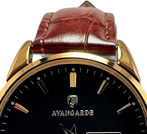 Miniatura 10 de Relojes para hombre, reloj analógico de cuarzo con correa de cuero marrón, fácil de leer con fecha y función luminosa, reloj para hombre, reloj de