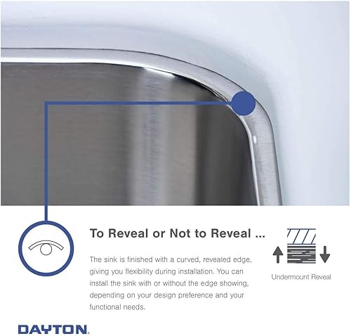 Miniatura 8 de Dayton DCFU3118 - Fregadero de acero inoxidable con doble cuenco