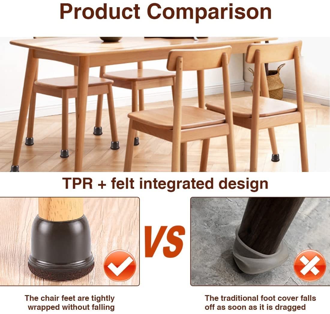 chair leg protector comparison chart