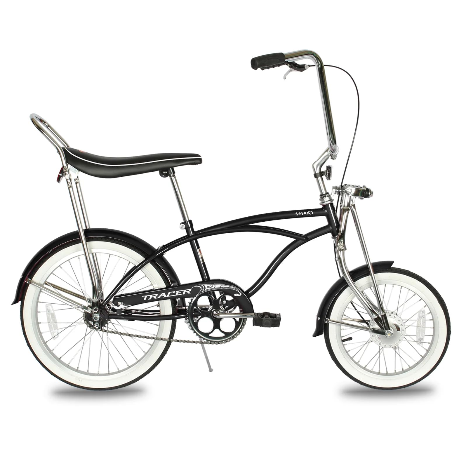 Tracer Retro Beach Cruiser for Adults,20 Inch Wheels,1.75 Tire, City Bike, Lowrider Springer Fork Retro Banana Seat,High Rise Handlebar - Multi Color
