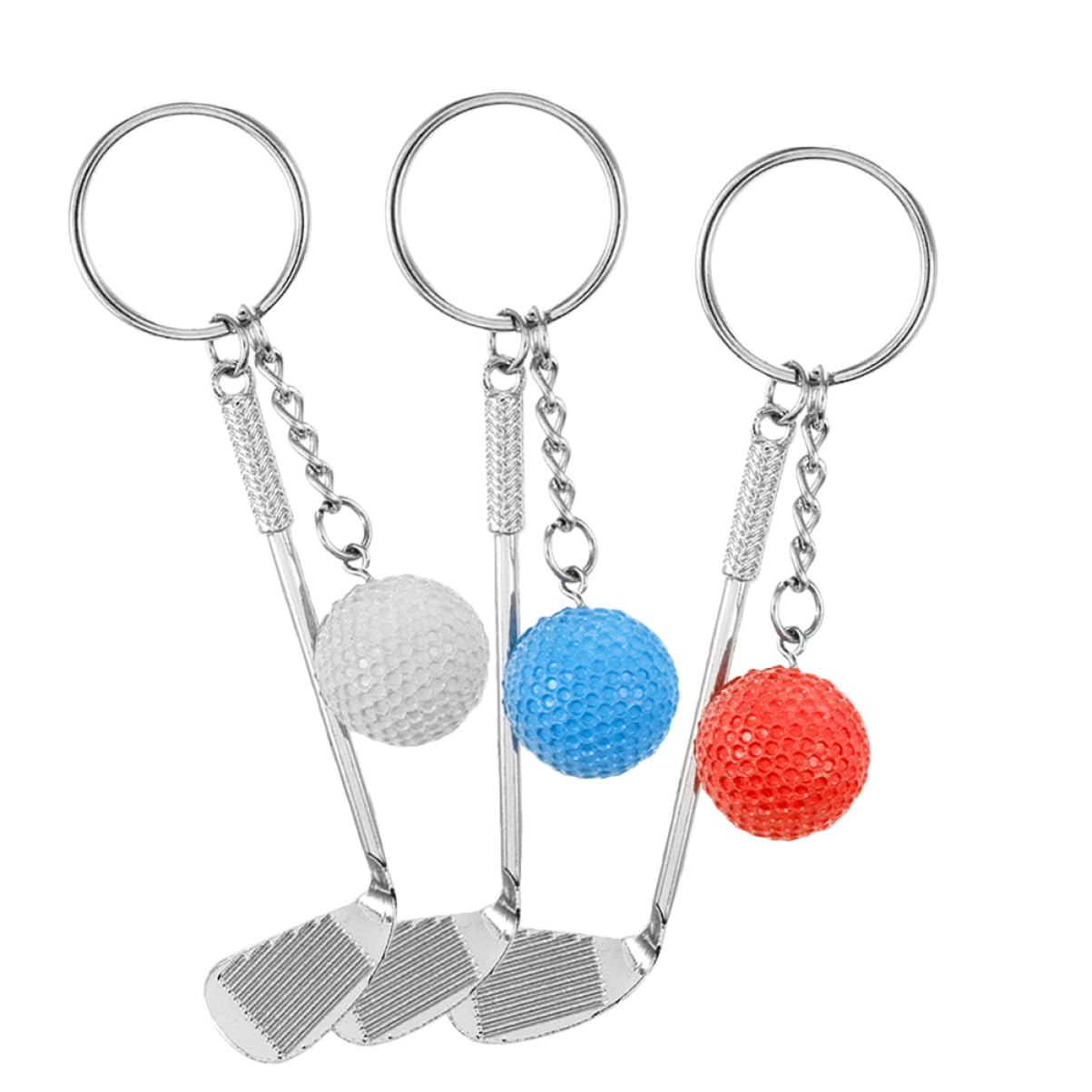 TOYANDONA Golfschlüsselanhänger Metall Golfschläger Und Golfball Design Dekorativer Schlüsselring Für Und Türschlüssel Golfzubehör Für Golfer