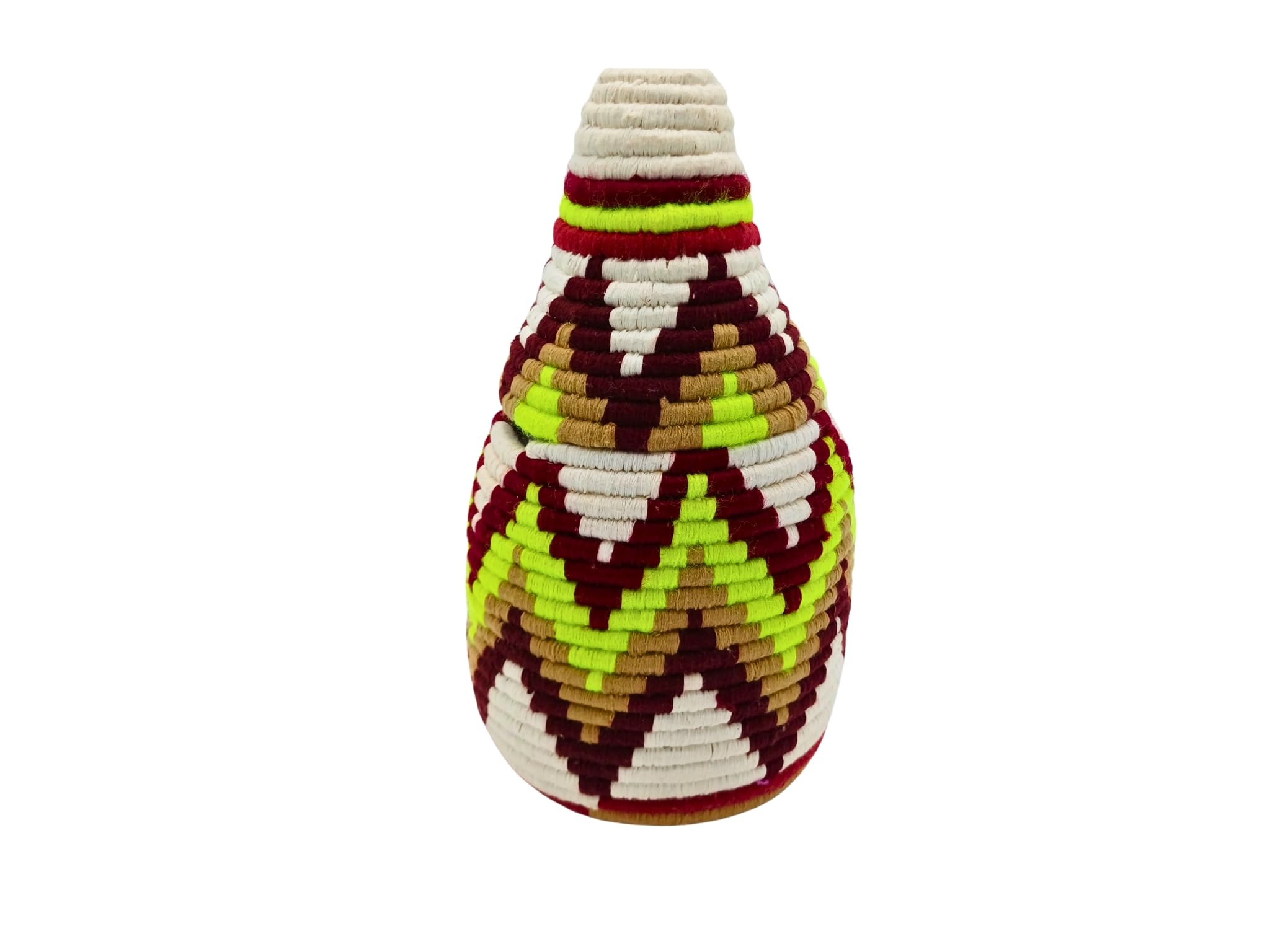 Cesta Bereber Artesanal con Tapa, Multicolor, 27x15 cm | Hecha a Mano, Origen Marroquí, Diseño Geométrico, Con Tapa, Colores Vibrantes
