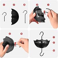 Vista 5 de Foso de hormigas para comedero de colibríes, 5 onzas, paquete de 4, protector de hormigas negro con gran capacidad