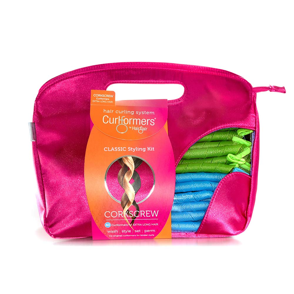 Curlformers Hair Curlers Corkscrew Curls Styling Kit 40 No Heat
