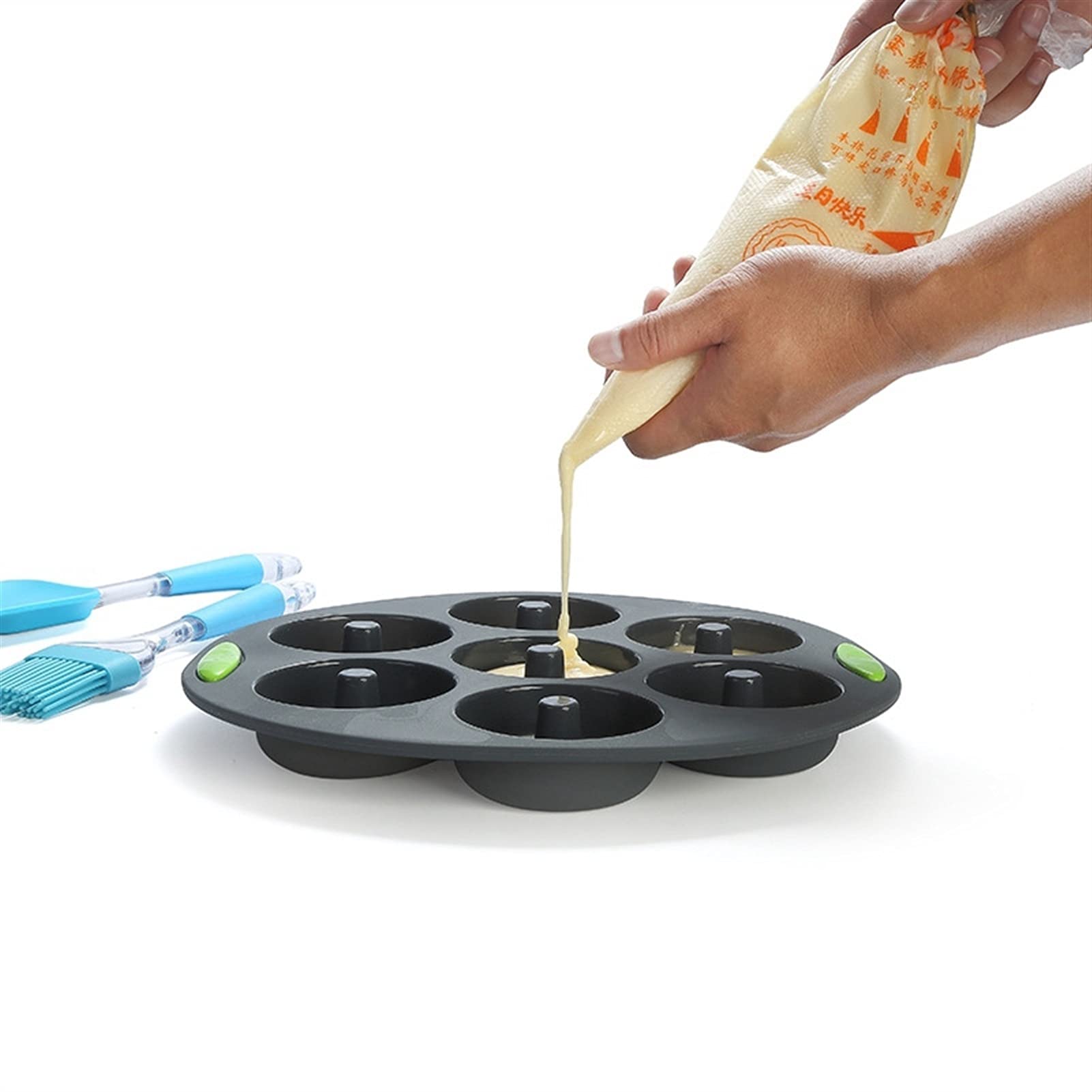 5 sztuk Nonstick Silikonowy zestaw do pieczenia-Ciasto Formy do chleba Blacha do pieczenia Donut Muffin Pan Zestaw arkuszy do pieczenia