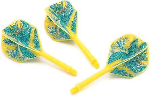 Miniatura 10 de CUESOUL Eje de dardos y vuelos integrados con cuatro símbolos mitológicos Design-Size M 1.102 in