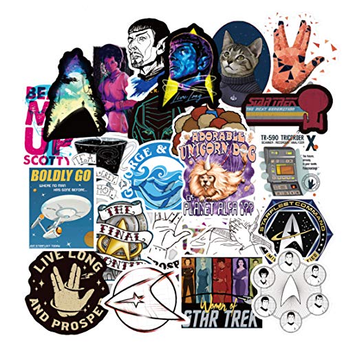 ARPA 70Pcs Star Trek Stickers for Laptops Books Cars Motorcycles Skateboards Bicycles Suitcases Skis Luggage Cup etc DXQX