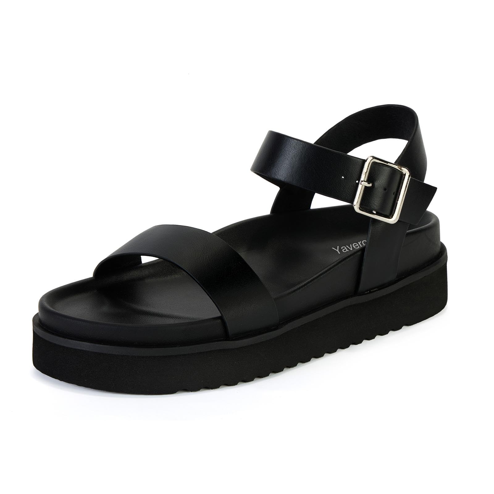 Yavero Womens Platform Sandals Open Toe Summer Sandals Low Wedge Sandals
