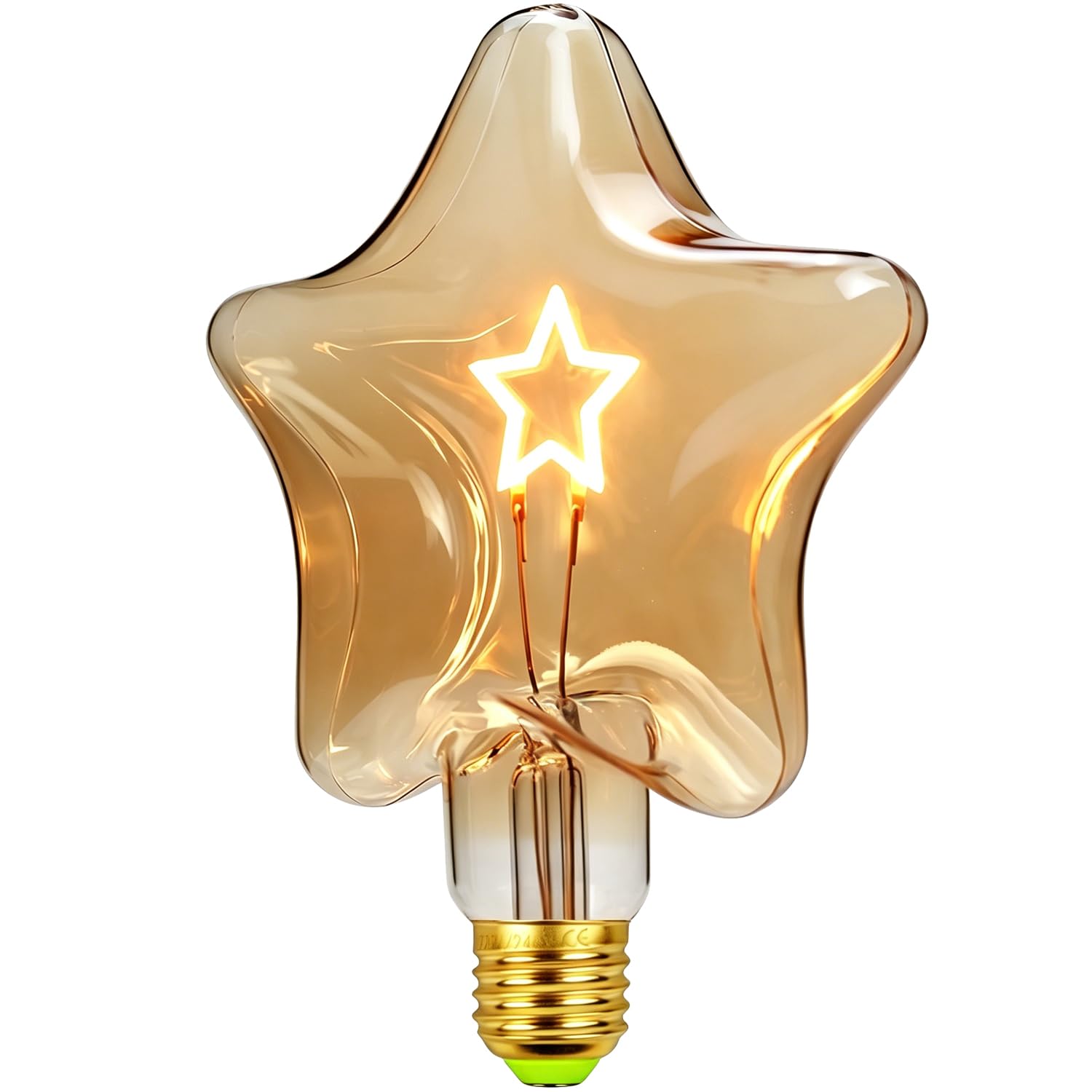 Tianfan E27 Vintage Led Bulb Double Star 4W Dimmable 220-240V 2000Kelvin Specialty Decorative Light Bulb Super Yellow Warm