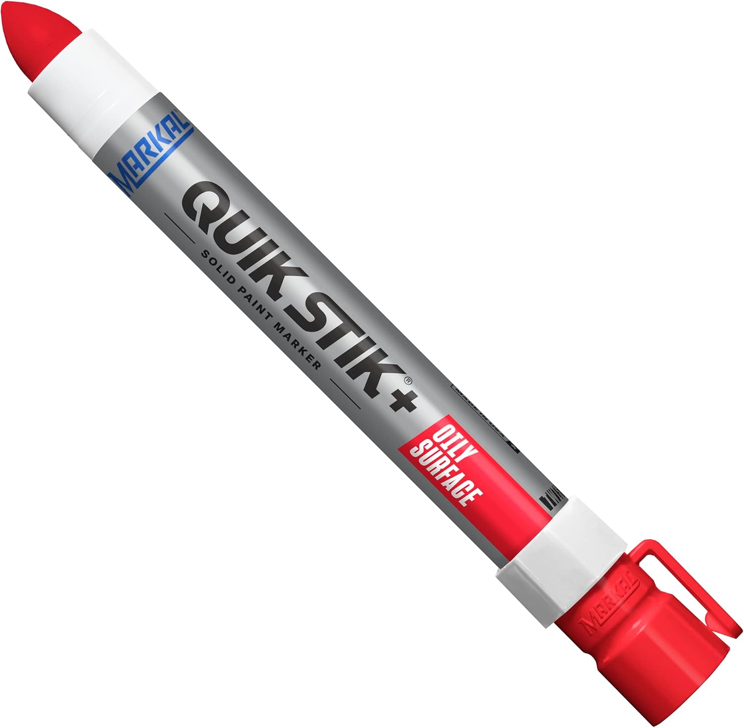 Markal 28880 - Quik Stik + Oily Surface Solid Paint Marker for Marking Oily, Wet, Dry, Smooth & Rough Surfaces, Twist-Up Knob, Fast Drying, Weather & UV-resistant,White Color (12 Pk), Made in USA