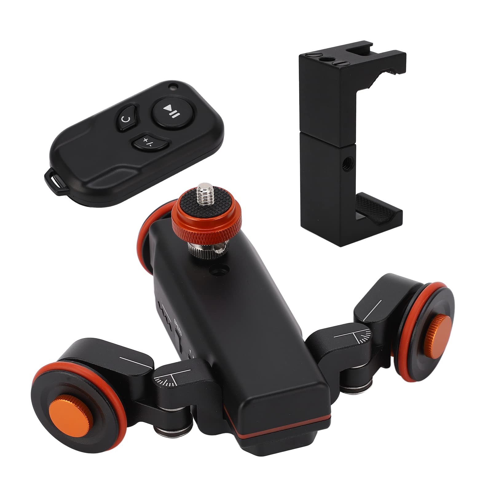 Sxhlseller Camera Dolly Electric Camera Slider, Professional Camera Dolly Electric Motorized Electric Track Rail Slider Car 3 Speed ​​​​Gears con Control Remoto Clip para Teléfono