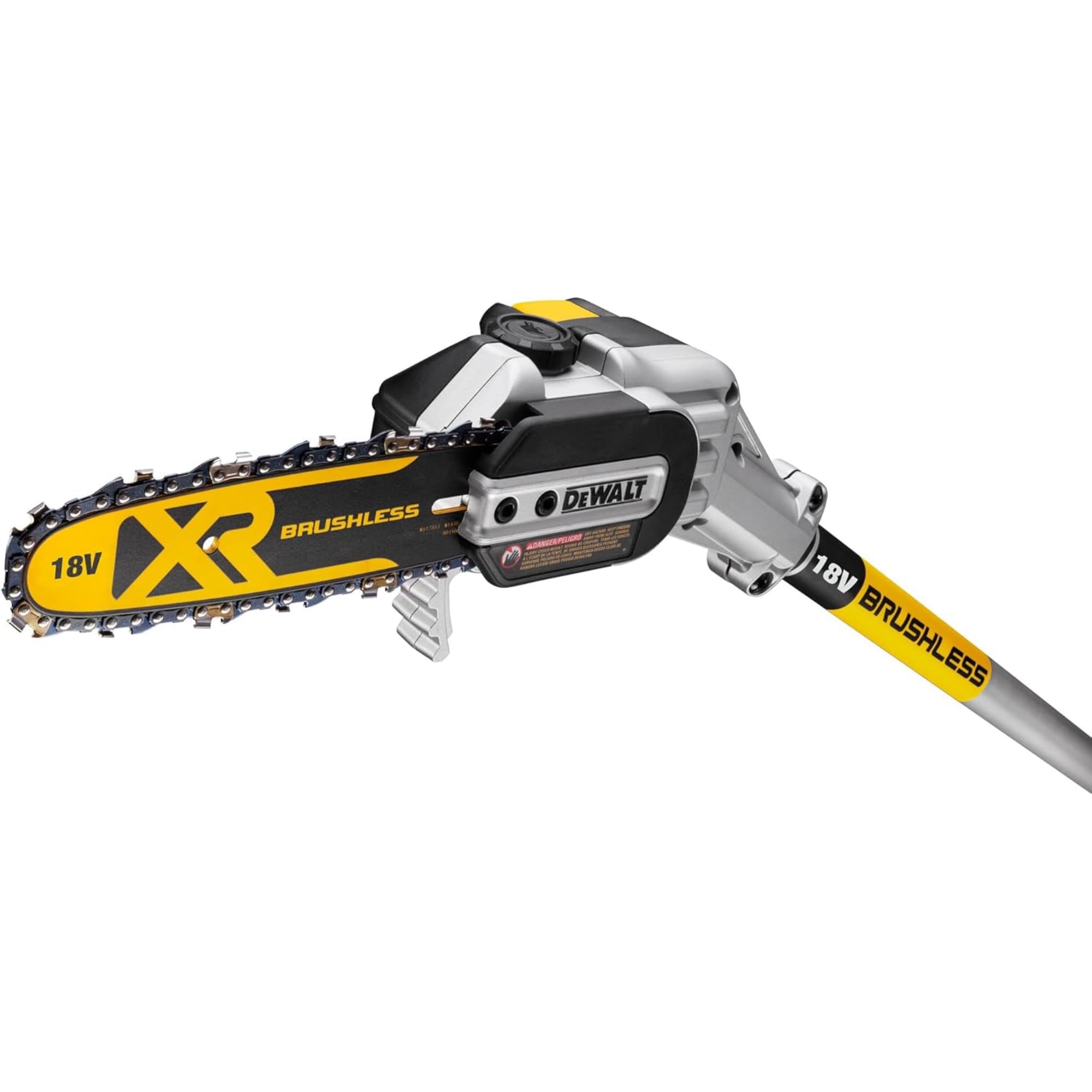 Dewalt 18V Akku-Hochentaster DCMPS567N (bürstenlos, bis zu 3 Meter Arbeitslänge, Schwertlänge 20cm, automatische Kettenschmierung, inkl. Zubehör, Lieferung ohne Akku & Ladegerät)