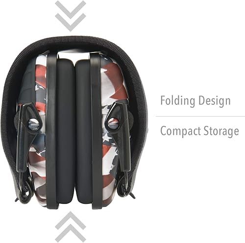 Miniatura 2 de Howard Leight by Honeywell, Impact Sport - Orejera electrónica para tiro con amplificación de sonido, con bandera de EE. UU. (One Nation)