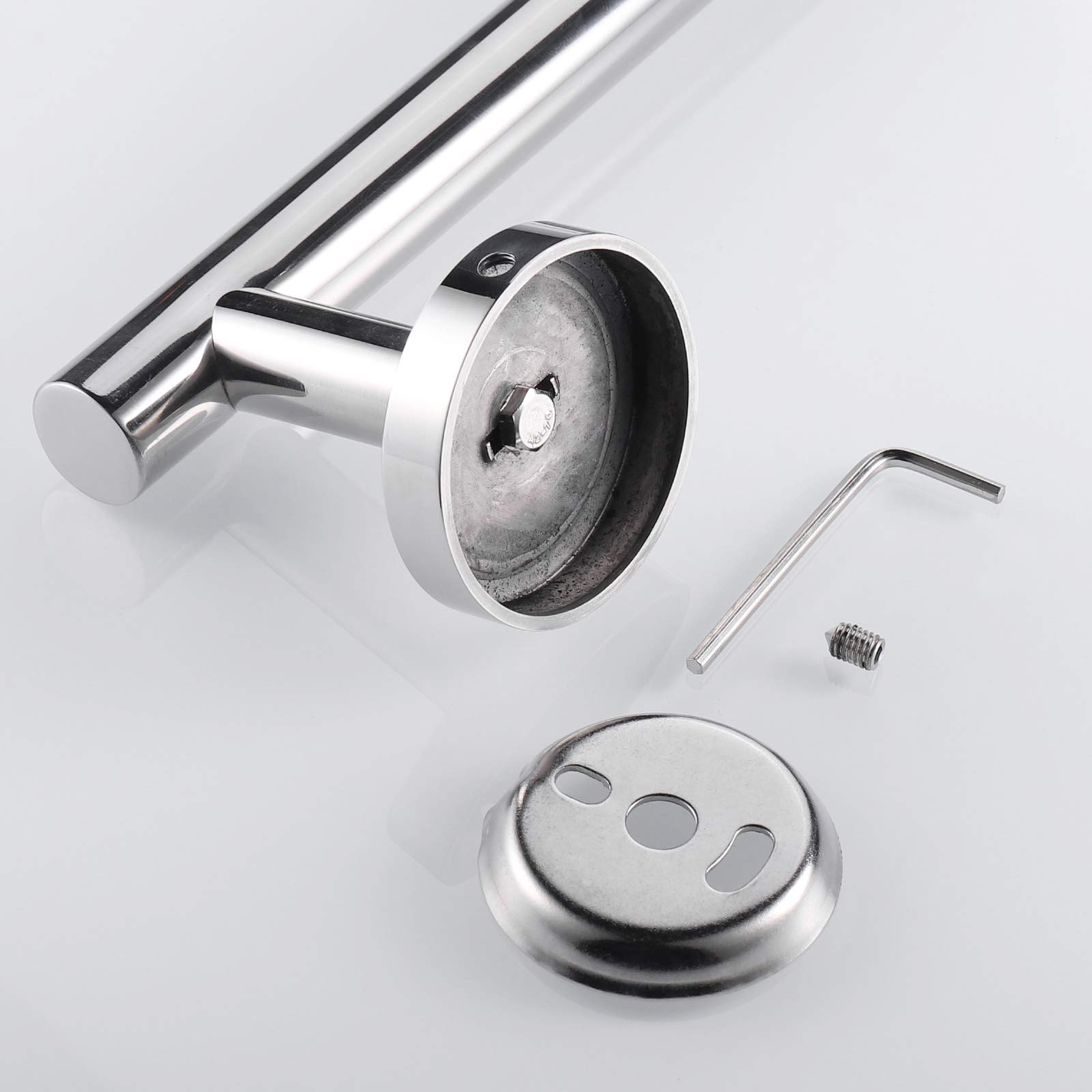 3Pcs Juego Accesorios Baño de Acero Inoxidable Superficie Lisa, Toalleros de Baño Pared 50cm,Portarollos Papel Higienico,Ganchos,Barra Toallero,Toallero, Tornillos para Dormitorio, Cocina, Hotel