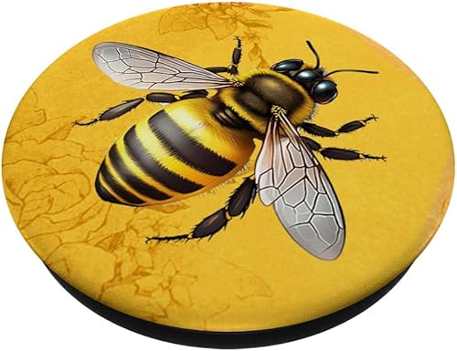 Miniatura 2 de Flor Amarilla Abejorro Abejorro Abejorro Miel Apicultor Abeja PopSockets Estándar PopGrip