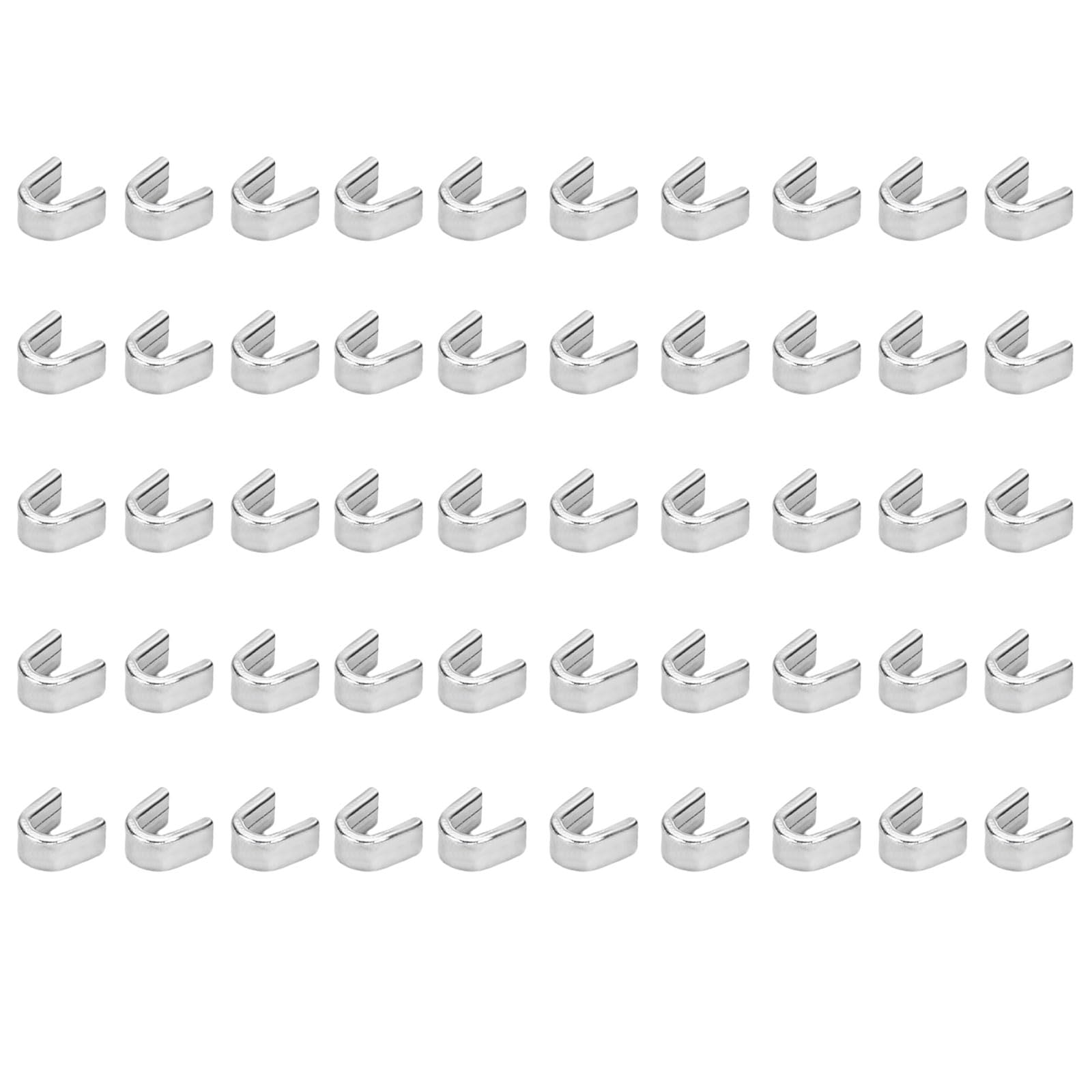 YELARXI Zipper Repair Kit, Zipper Slider Retainers #5 U Shape Top Stoppers Open-End Bottom Top Stops Fit for Bags Coats Jacket Metal Zip Repair Sewing
