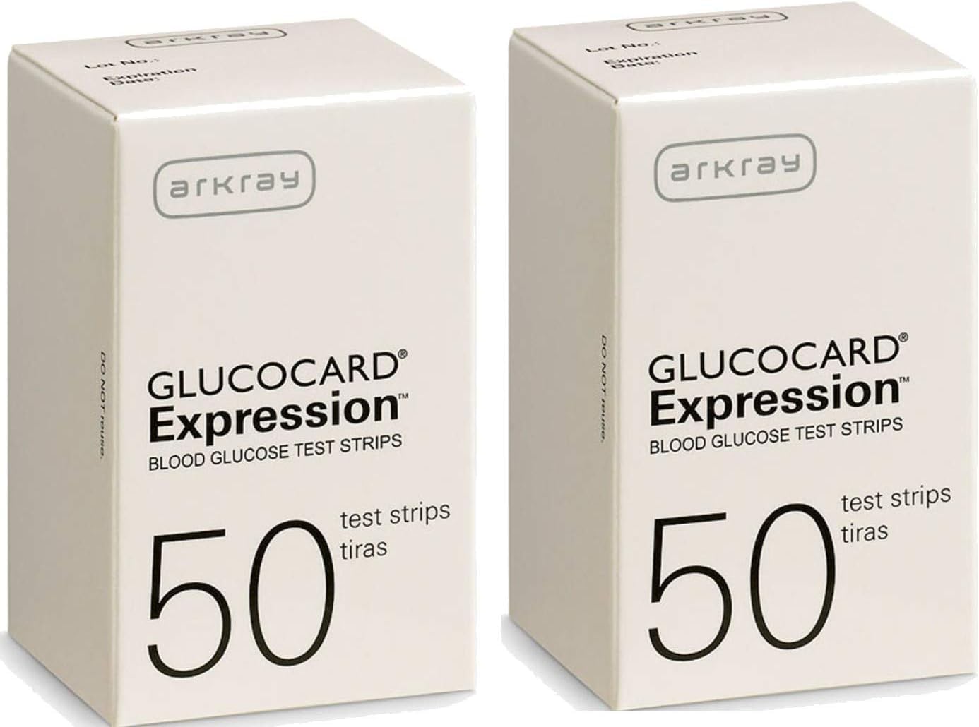 ARKRAY GLUCOCARD Expression Blood Glucose Test Strips - No Coding, 0.8 Microliter & Fast 6-Second Results - Compatible with GLUCOCARD Expression Blood Glucose Meter - 100 Count (2 Packs of 50)