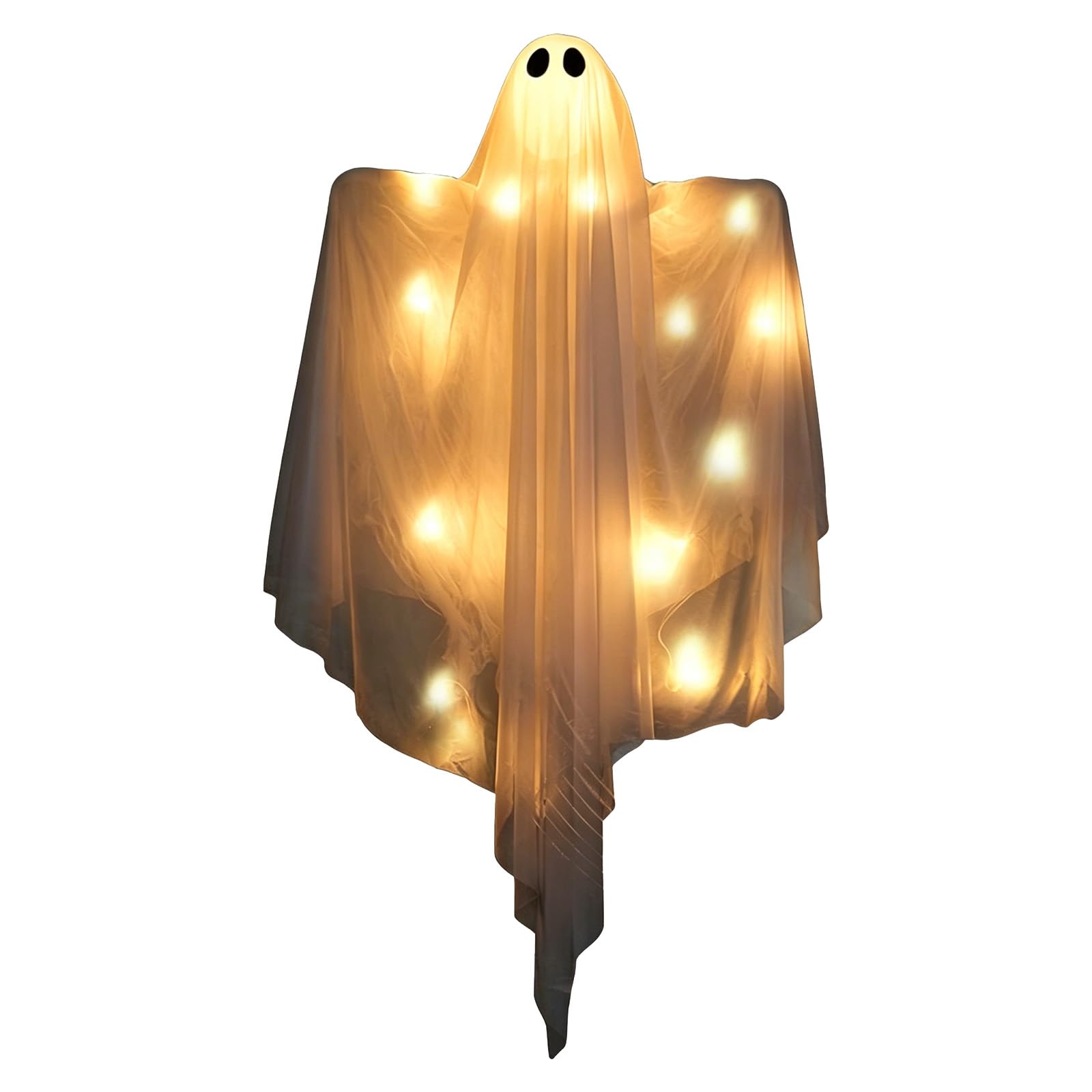 Elnwnnkc Halloween LED Lighted Specters Ornament Sturdy Plastics Hangings Decors for Garden Porch Yard Haunting Displays Outdoor Halloween Decorations
