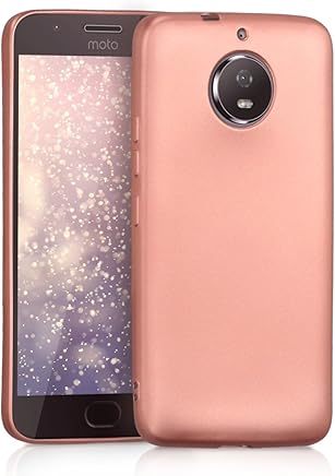 kwmobile Funda para Motorola Moto G5S - Carcasa para m?vil en [TPU Silicona] - Protector [Trasero] en [Oro Rosa Metalizado]