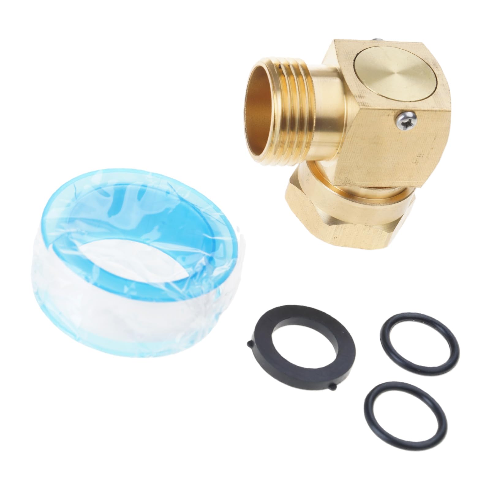 Elnwnnkc Multicolor Hose Swivels Elbow Connector 90 Degree Rotating Brass Connector Garden Coupling 3/4Inch Quick Connecting Fitting Garden Coupling
