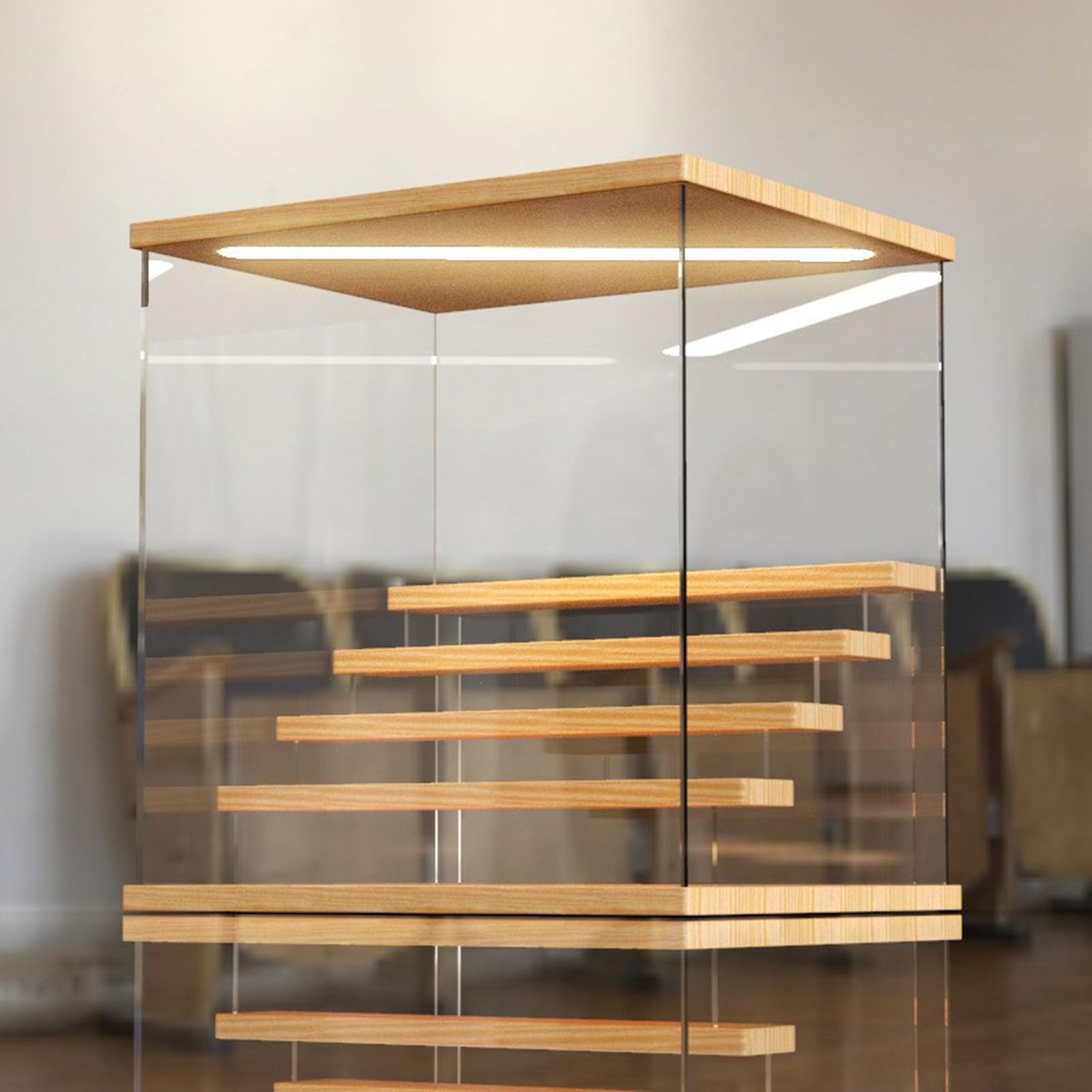 Scatola in acrilico per gli amanti dei personaggi in miniatura, vetrina facilmente accessibile, scaffali rimovibili per oggetti da collezione, soluzione di presentazione versatile, Taglia