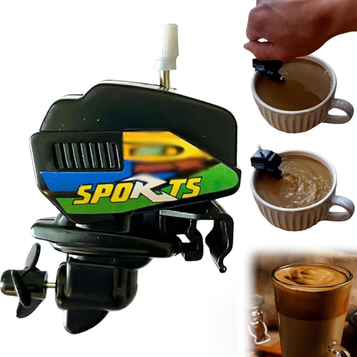 Boat Motor Coffee Stirrer - Mini Boat Engine & Propeller Coffee Stirrer, Wind-Up Boat Motor Design, Fun Stirrer for Coffee Cups, Unique Gift for Boat Lovers and Coffee Enthusiasts