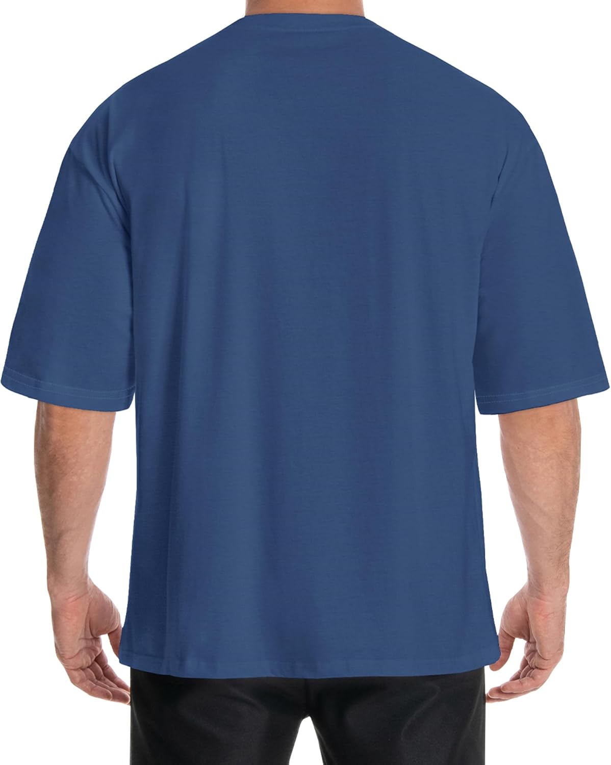 rosemia Oversized Tshirts for Men Crewneck Graphic Tees Basic Short Sleeve Loose Fit Tops - Image 5