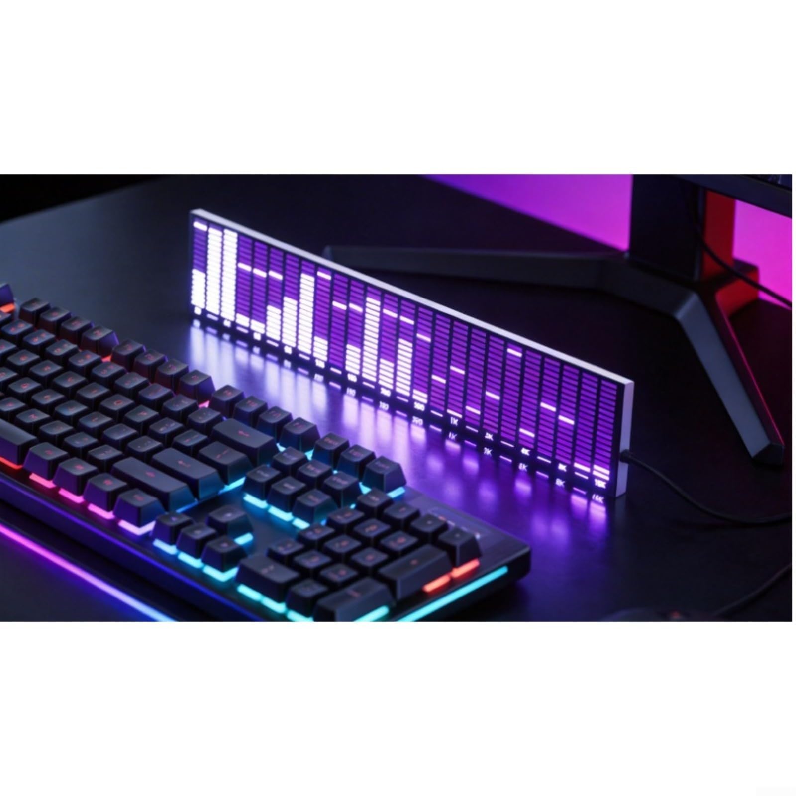KiraKira Typ - muzyczny rytm LED Bar z regulowaną czułością dekoracja otoczenia samochodu