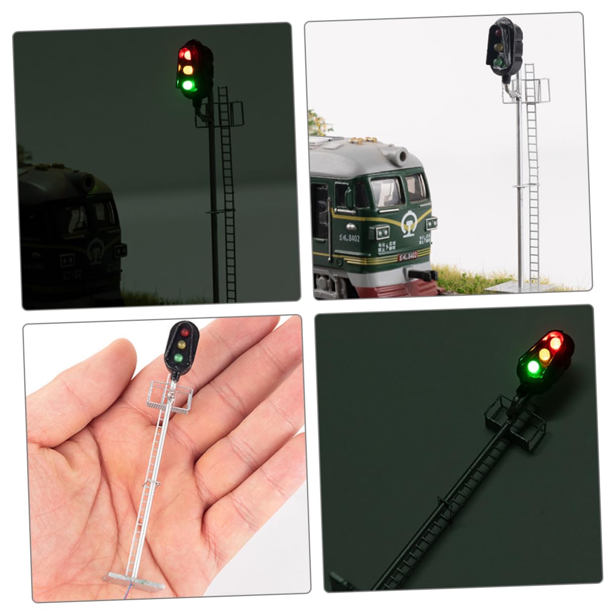 Yardwe 5pezzi Miniatura Semaforo Ferroviario Per Modelli Architettonici Decorazione Paesaggistica Per Tavoli Di Facile Da Usare e Resistente Stabile Accessorio Per Attività