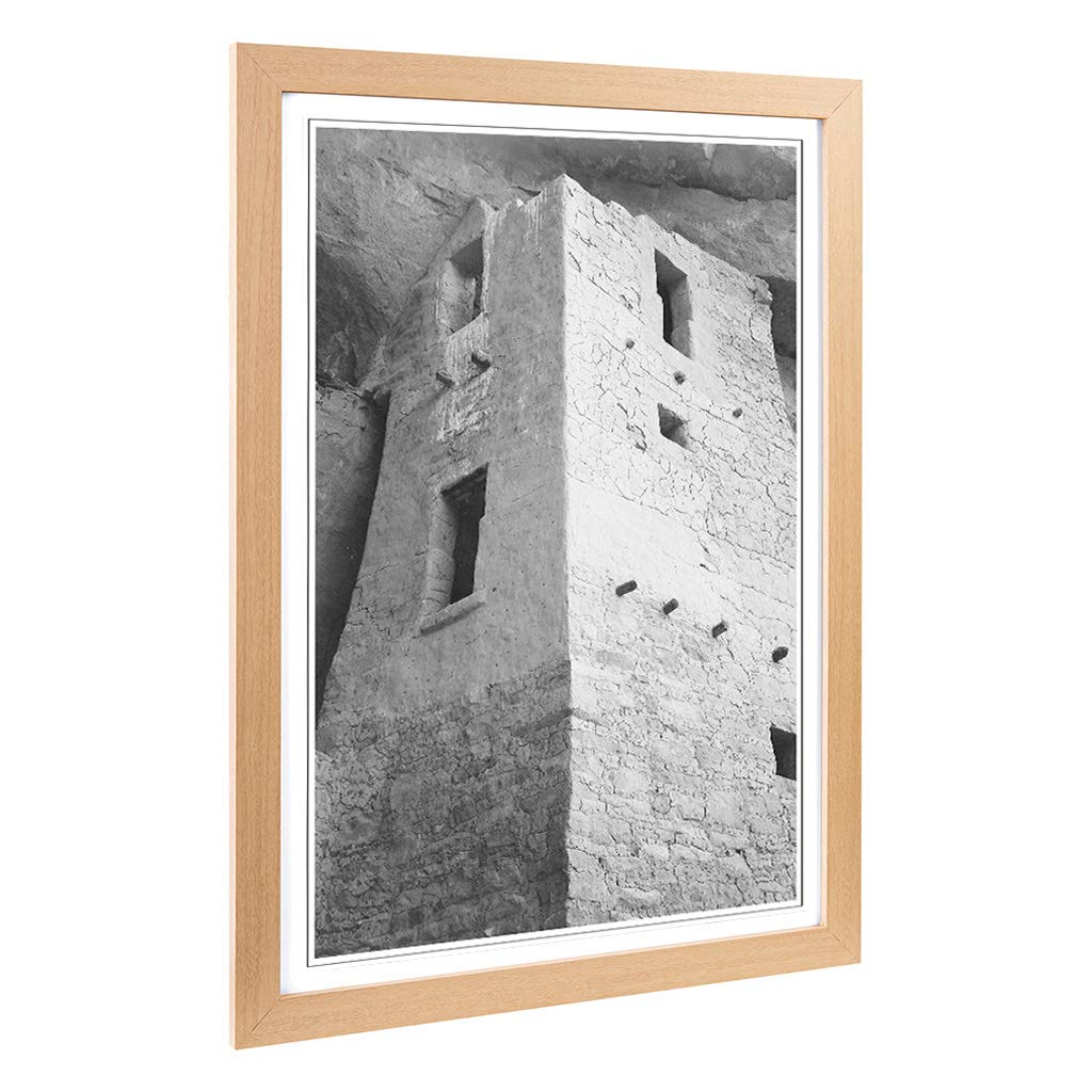 Big Box Art Framed Print of Ansel Adams Mesa Verde National Park Design | Wall Art Picture | Home Decor for Kitchen, Living Room, Bedroom, Hallway, Oak, A2 / 24.5x18 Inch / 62x45cm