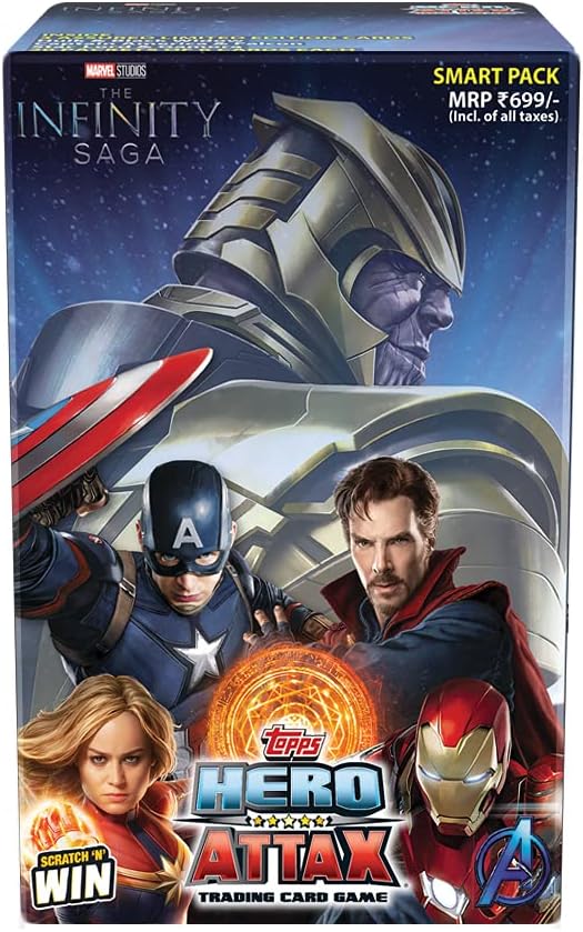 Topps India Marvel Hero Attax 2021 TCG Collection Smart Pack, 123 Cards Total