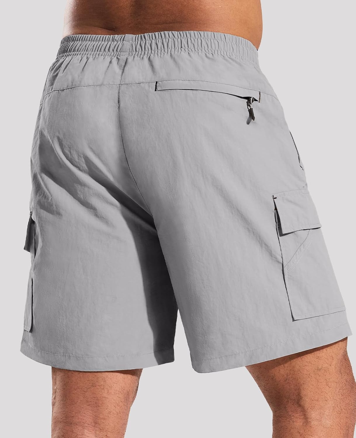 Haimont Men's Hiking Cargo Shorts 7 Inch with Zipper Pockets Quick Dry Lightweight Outdoor Camping Travel, Water Resistant
