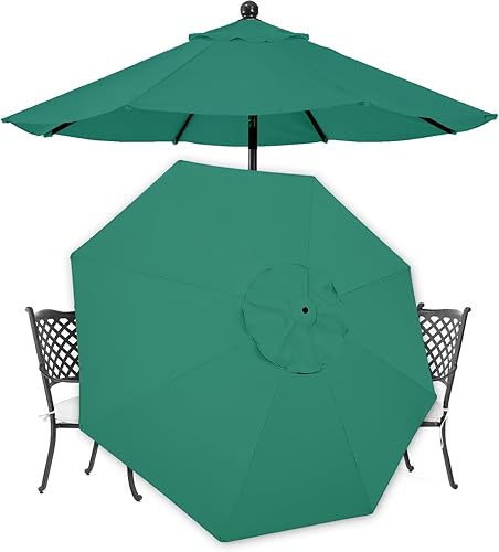 KAnduo Cubierta para sombrilla de patio de 6.6 pies, 9 pies10 pies, 6 varillas  8 varillas, toldo de repuesto para sombrilla en voladizo, protección