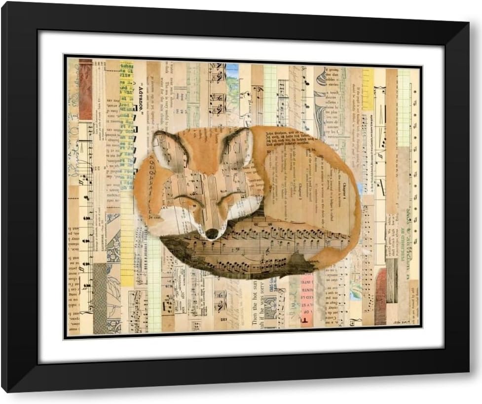 ArtDirect Red Fox Collage III 45x36 Huge Gallery Wrapped Canvas Museum Art by Galapon, Nikki