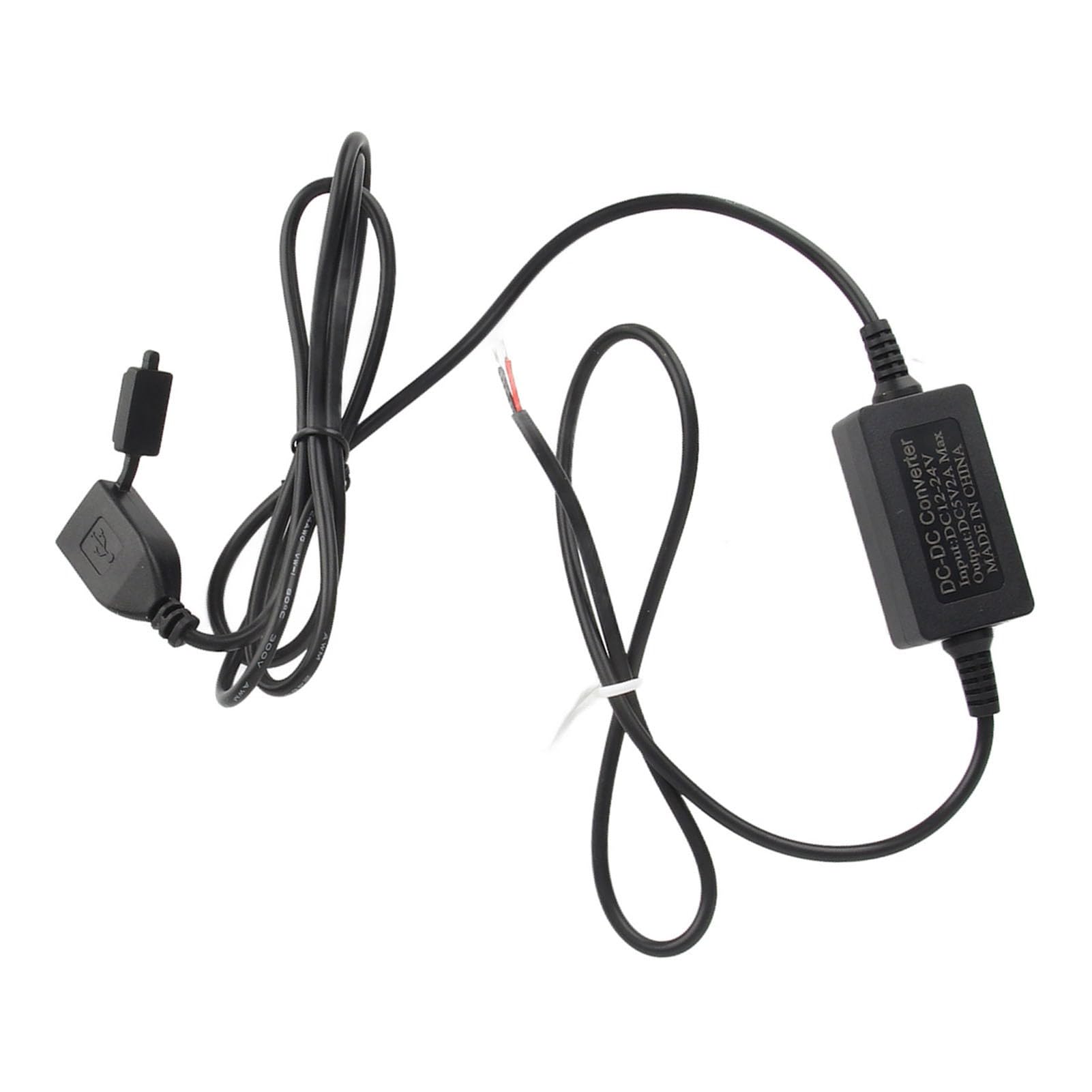 Natudeco Charging Socket Wateragainst USB Power Supply Port Socket Charging Hardwire Adapter Kit for Motorcycle Smart Phone GPS