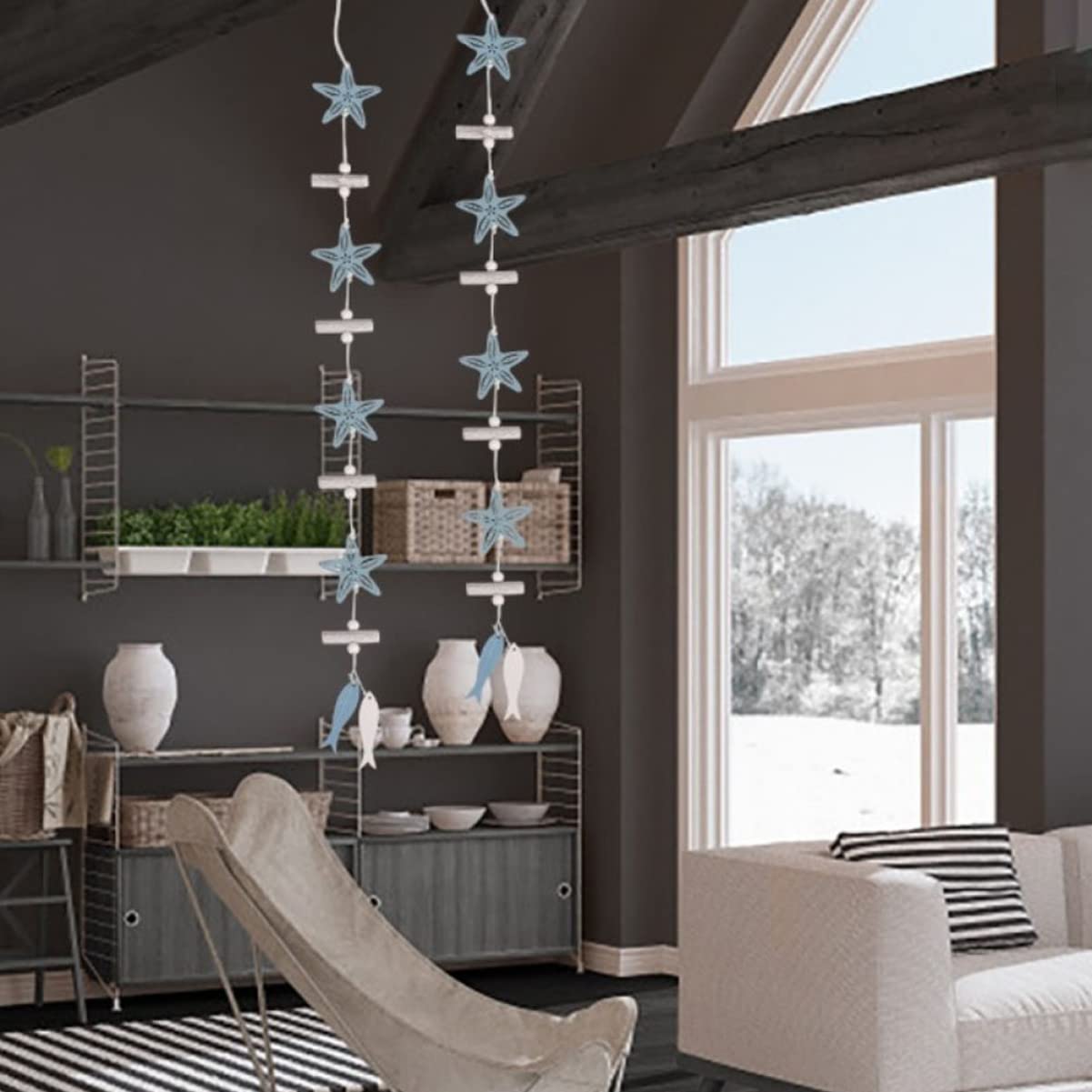 Ciieeo 5 Sätze Marine-Holz-hängeornament Im Freien Blattwand Wanddeko Schlafzimmer Küche Wanddeko Hochzeitsdeko Wandbehang Ornamente Wohnzimmer Hintergrund Hölzern 2 Stück * 5