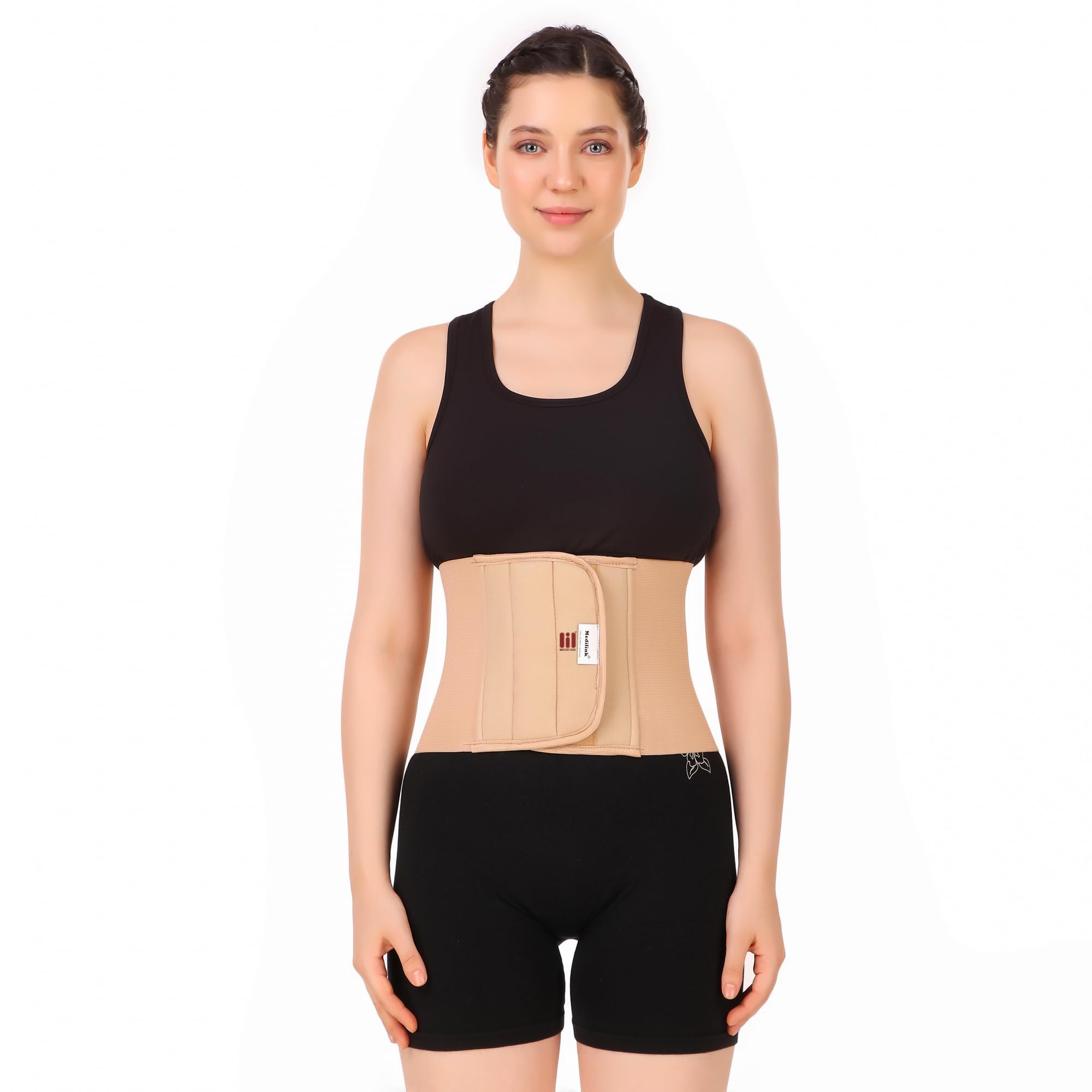 Medilink abdominal belt -waist, tummy belt - high compression for post pregnancy, post surgery, after c section delivery for women body shaper (Double XL)-image-25